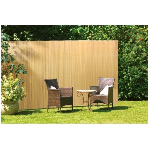 Paravista per recinzione Videx Rügen Bamboo, 140x250 cm, come protezione per balconi in giardino.