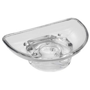 Diaqua portasapone Chic 96, portasapone in vetro trasparente per il bagno.