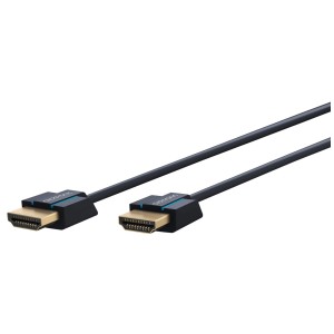 Cavo HDMI Clicktronic nero, ultraslim, lunghezza 0,5 m per computer e multimedia.