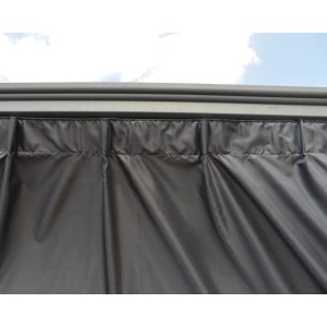 Set di tende grigie per gazebo Palram Canopia Milano/Martinique, impermeabile e opaco.