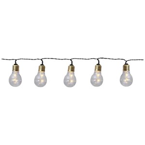 Guirlande lumineuse LED Star Trading Glow avec 5 LED jaunes pour extérieur, lumière blanc chaud.
