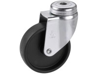 Doerner + Helmer Lenkrolle mit Rückenloch Stahl verzinkt Ø 7,5 cm / Höhe 10,1 cm