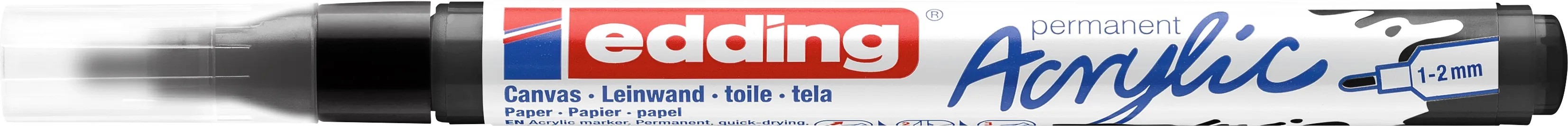 Pennarello Edding 750 Pittura - Nero Permanente Per Metallo, Vetro E Plastica - Foto 6