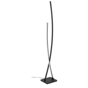 Lampadaire LED moderne EGLO ALBORAYA, noir, H 1135mm. Lampadaire design avec lumière blanc chaud.