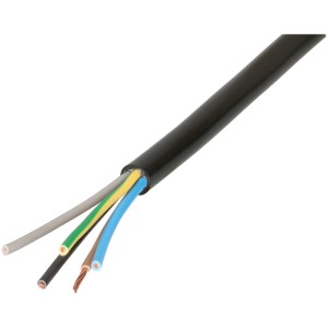 Cavo TD nero H05VV-F 5 x 1,5 mm², cavo in tubo di plastica da 10 m per sollecitazioni medie.