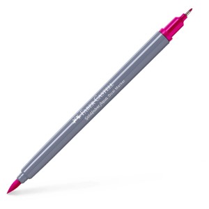 Faber-Castell Goldfaber Aqua Dual Marker color Purpurrosa Medio con punta a pennello e punta fine.