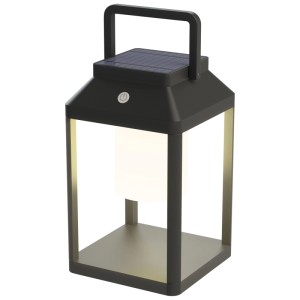 Lanterne solaire LED Schönenberger Mirach noire en aluminium, 25x15x15 cm.