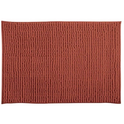 MSV Badteppich Chenille Terracotta 50 x 80 cm
