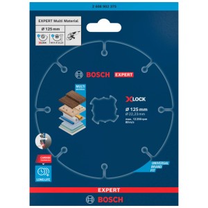Disque à tronçonner Bosch Expert Multi Material, 125 mm, X-Lock. Accessoire pour meuleuse d'angle.
