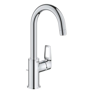 Miscelatore lavabo Grohe QuickFix Start Loop L con scarico a saltarello, finitura lucida.