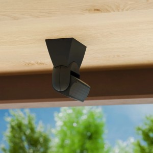 Rilevatore di movimento Steinel IS 1 nero montato a soffitto. Sensore orientabile.