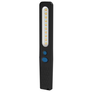 Ansmann WL390R lampada da lavoro a LED, torcia ricaricabile nera/blu con striscia LED.