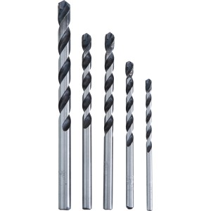 Set di punte da trapano LUX Comfort, 5 pezzi, per pietra, muratura e piastrelle. Punte in acciaio di varie dimensioni.