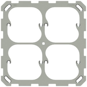 Piastra di fissaggio quadrata Modino Priamos per accessori scatole di derivazione.