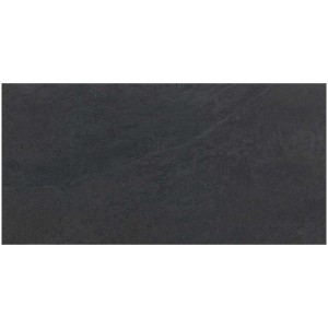 Piastrella in gres porcellanato Vabene Questo Due Nero, 30x60,4 cm, color antracite scuro.