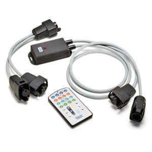 Oase IR Control Set pour éclairage d'aquarium : contrôleur, récepteur et câbles.
