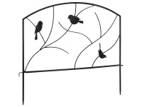 Garteneinfassung Vogel Eisen Schwarz (HxBxT) 48 x 56,5 x 0,8 cm