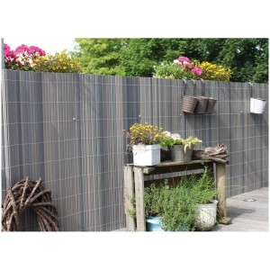 Schermo per la privacy Rügen color ardesia screziato (180x300cm) come protezione dal vento e dalla privacy in giardino.
