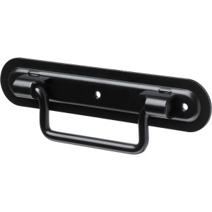 Hettich Kistengriff aus schwarzem Stahl, klappbar, 32x162mm. Ideal für Kisten und Truhen.