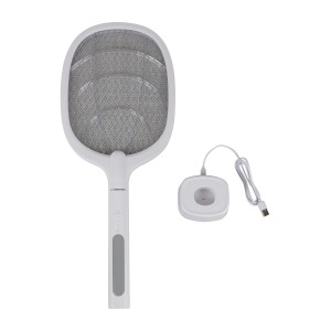 Raquette à mouches électrique 2 en 1 Windhager avec station de charge pour la lutte contre les insectes.