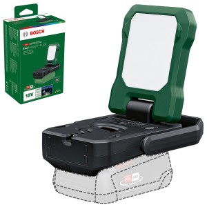 Bosch Akku-LED-Leuchte EasySpotLight 18V-400, neigbar & drehbar, mit Magnet und Haken.