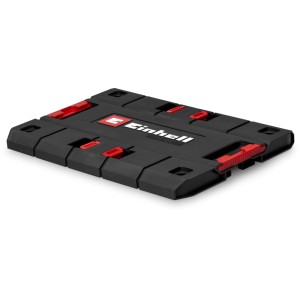 Piastra adattatore Einhell per valigette E-Case, rosso-nero, per collegare valigette.