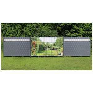 Set di strisce frangivista da giardino da 9 pezzi con motivo giardino per recinzione a doppia maglia.