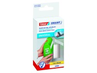 Tesa On & Off Klettband zum Aufkleben Weiss 1 m x 20 mm