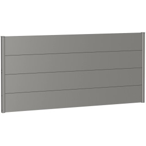 Biohort Wandpaneel Sichtschutz in Quarzgrau-Metallic, 200x90 cm, für den Garten.