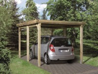 Weka Flachdach-Einzelcarport 617 Gr. 1 mit Trapezblech
