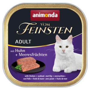 Vom Feinsten Aliments humides chats Adult Mare poulets/fruits mer 100 g / 32 pcs