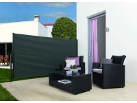 Seitenmarkise Livingston mit Pfosten Anthrazit 300 x 150 cm Seitenmarkise Livingston mit Pfosten Anthrazit 300 x 150 cm