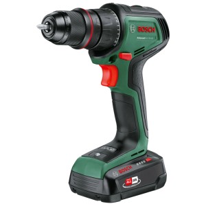 Set avvitatore con trapano a batteria Bosch AdvancedDrill 18V-80 con 2 batterie. Ideale per avvitare e forare.
