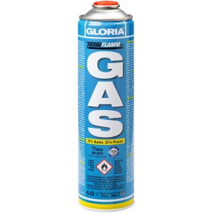 Cartouche de gaz Gloria Thermoflamm avec mélange butane-propane, 600ml pour Bio Classic & Comfort.