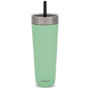 Contigo Tumbler No-Spill, verde, 720ml, con cannuccia. Contenitore bevande a prova di perdite.