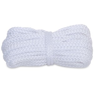 Corde blanche Windhager en polypropylène (Ø 4 mm, 10 m) pour voile d'ombrage.