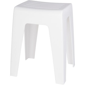 Tabouret de salle de bain blanc Kumba de Wenko en plastique, idéal pour salle de bain et WC.