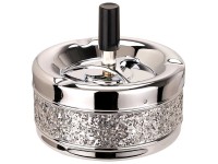 Schleuder-Aschenbecher Crystal Chrom Ø 11 cm / Höhe 10 cm