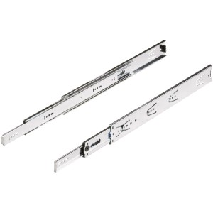 Guide a estrazione totale Hettich con cuscinetti a sfera, 550 mm, acciaio zincato, per cassetti.