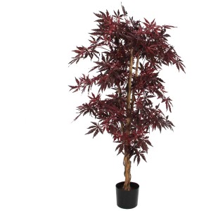 Pianta artificiale acero rosso in vaso, altezza 150 cm. Pianta decorativa da interno.