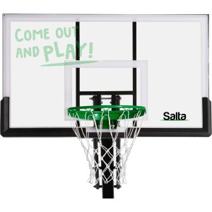 Canestro da basket Salta Guard, 139x371 cm, con tabellone in policarbonato e canestro verde.