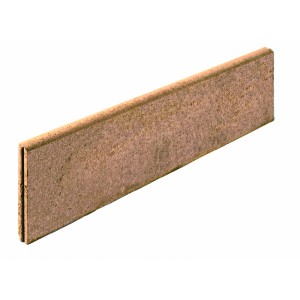 Cordolo marrone in cemento, 100x25x5 cm, per bordure e aiuole.