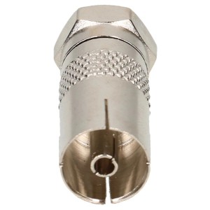 Adattatore Sat Schwaiger: connettore F a presa antenna, argento.