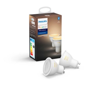 Philips Hue White Ambiance GU10 LED-Reflektor, 2er-Pack. Smarte Beleuchtung für Ihr Zuhause.