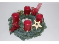 Adventskranz mit 4 Kerzen Altrot Ø 30 cm