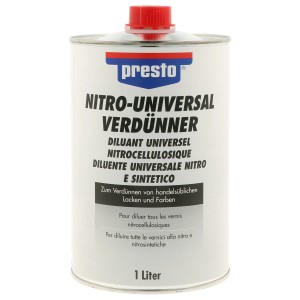 Presto Nitro- und Kunstharzverdünner, 1 Liter Dose. Universalverdünner für Lacke und Farben.