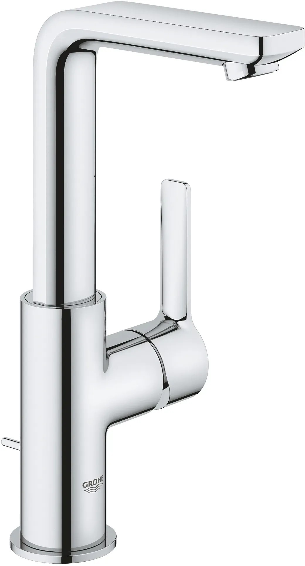 Grohe Lineare Einhebel-Waschtischarmatur L-Größe – Chrom, Mit SilkMove Keramikkartusche & QuickFix Montagesystem