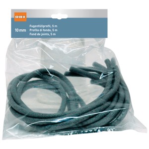 Profilo di riempimento OBI grigio, 10 mm x 5 m, per giunti elastici interni ed esterni.