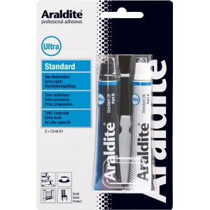 Araldite Standard 2K colle, 2 tubes de 15ml, pour des collages extra forts.