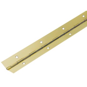 Cerniera a barra Hettich, acciaio ottonato, 600x32mm, per mobili e ribalte.